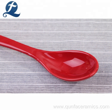 Wholesale Ceramic Coffee Soup Spoon With Logo Print